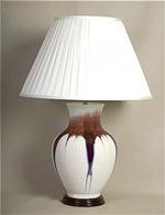 ALEXANDERS 35CM FLAMBE/CREAM URN LAMP